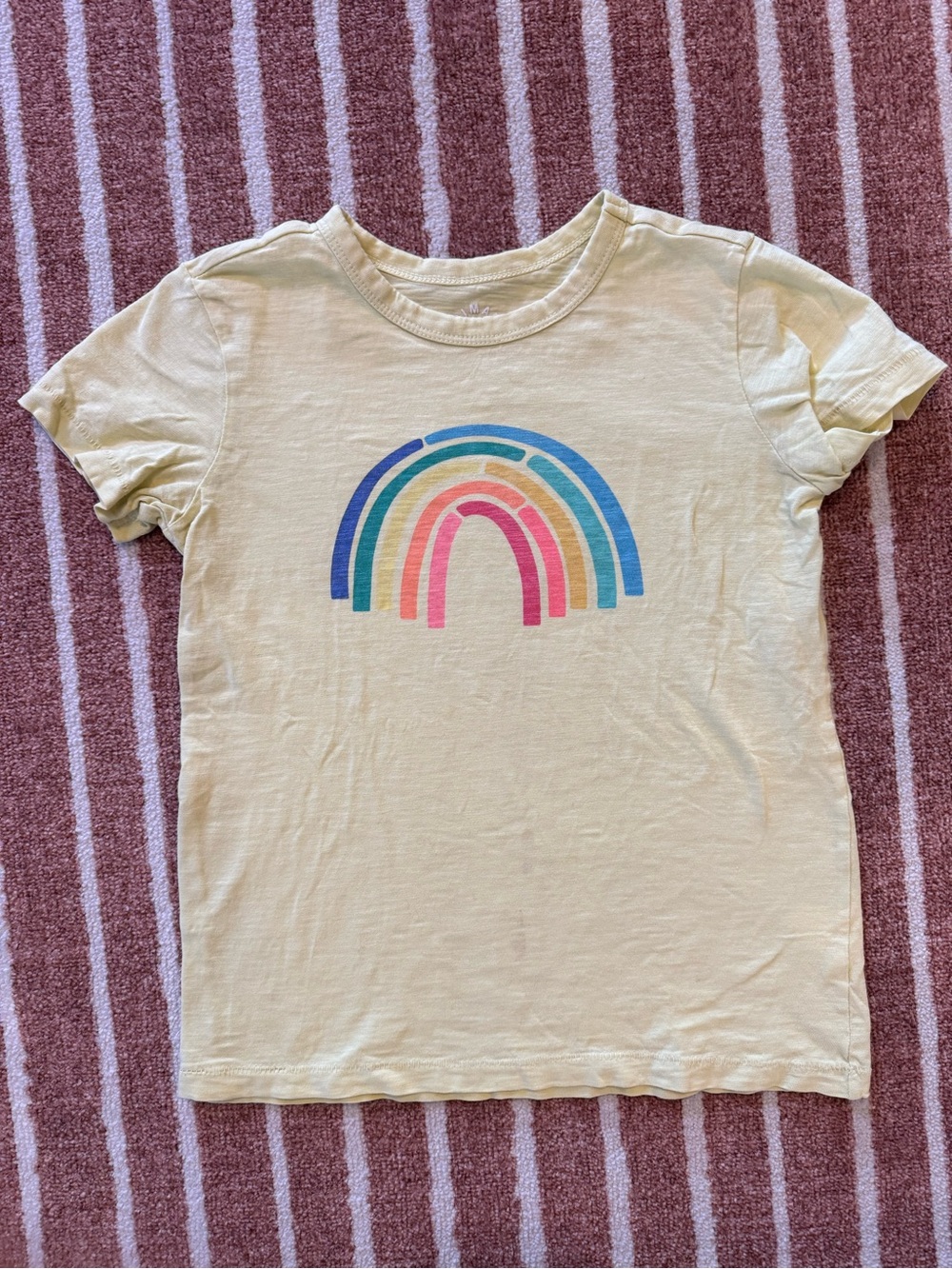 Kids yellow Short-Sleeve Rainbow Graphic Tee